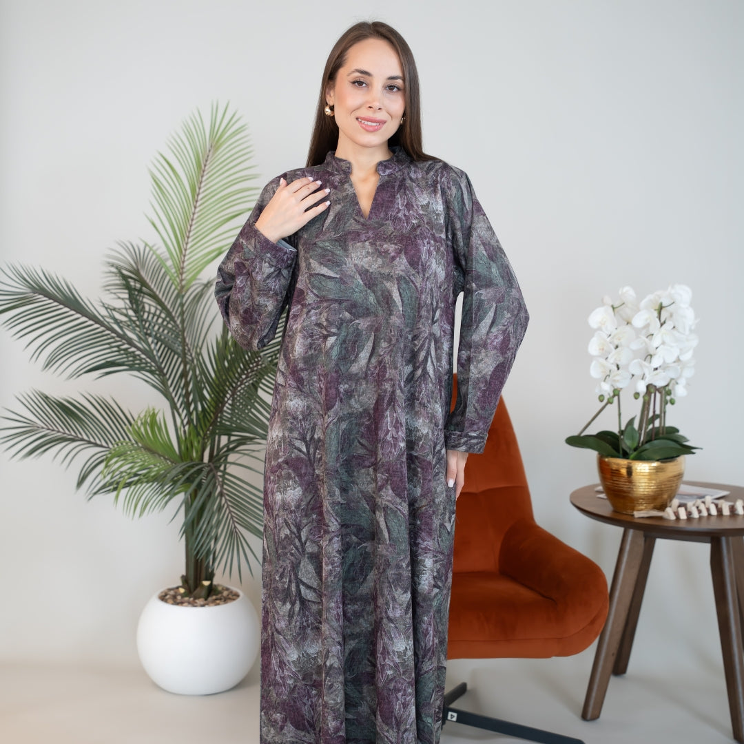 Elegant winter jalabiya with a distinctive modern design - DB226