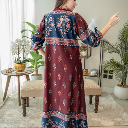 Elegant winter jalabiya with a distinctive modern design - 4581