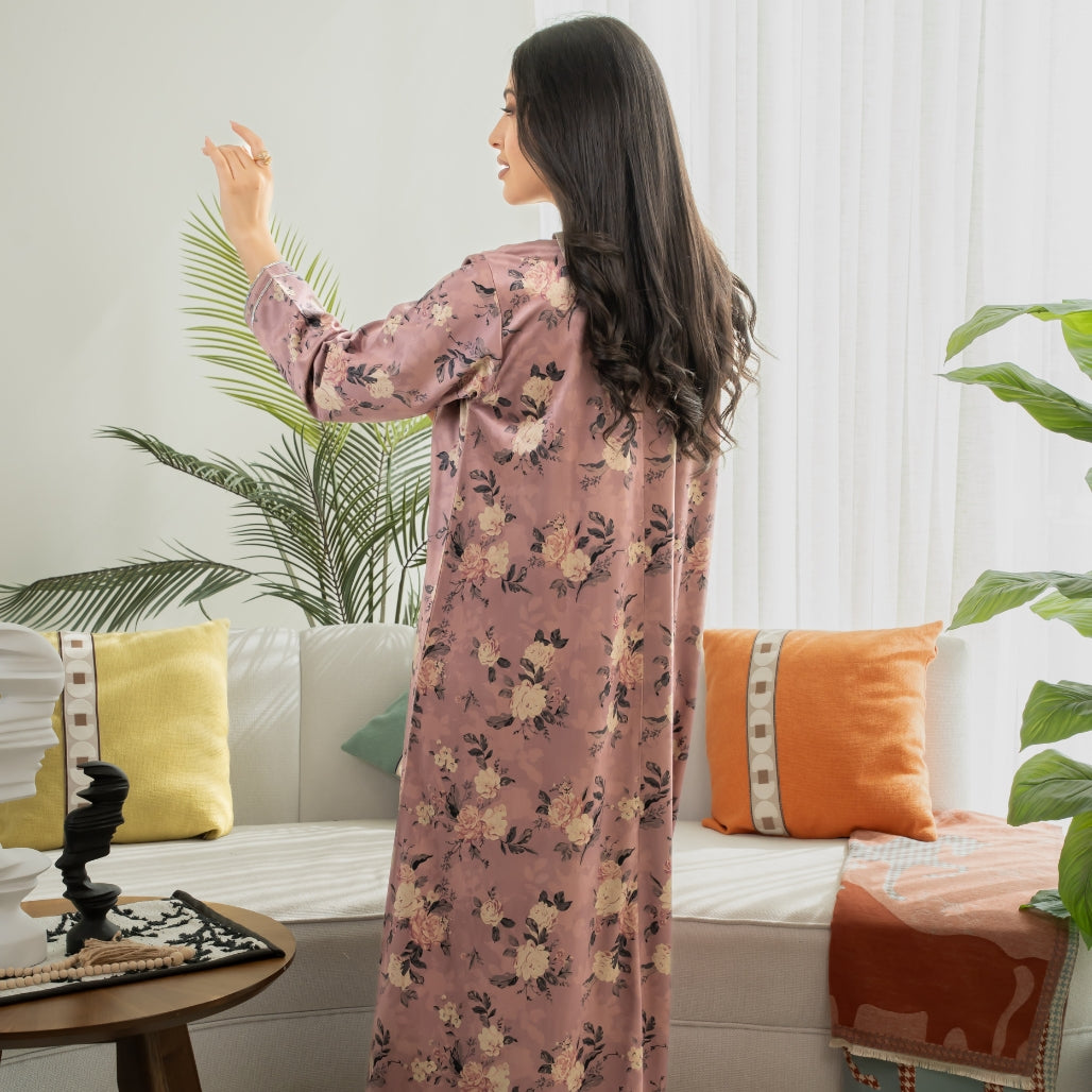 Elegant winter jalabiya with a distinctive modern design - 4597