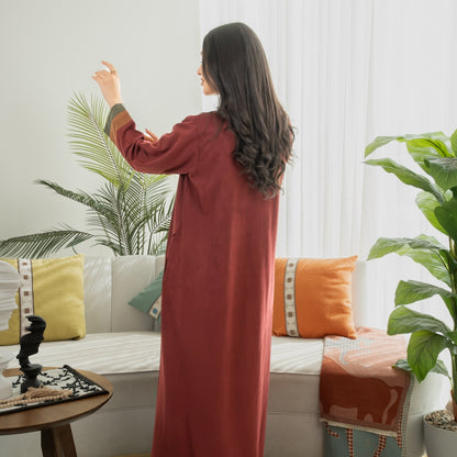 Elegant winter jalabiya with a distinctive modern design - 4602