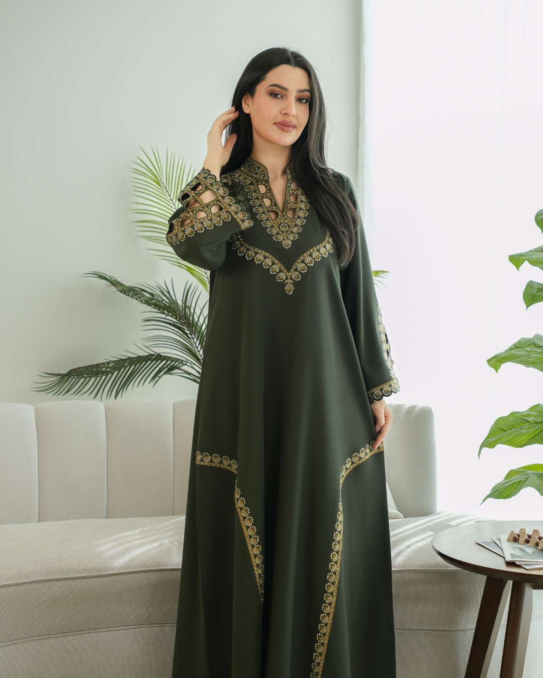 Elegant Eid Ul Fitr jalabiya with a distinctive modern design - 4514