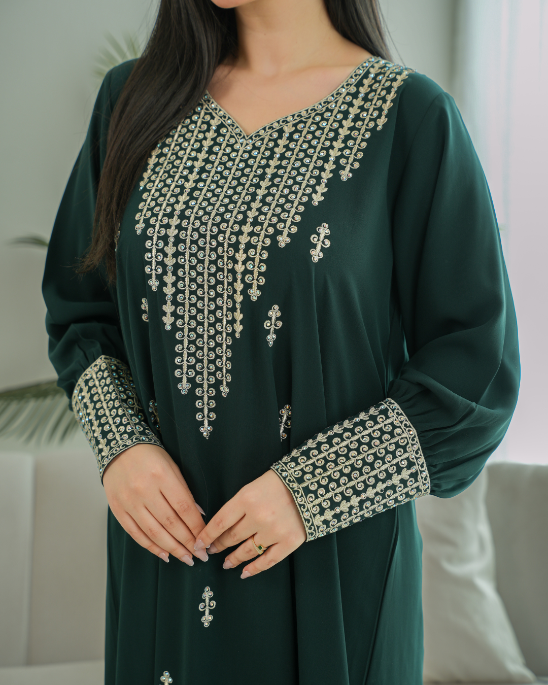 جلابية عيد الفطر الأنيقة بتصميم عصري مميز - 4417