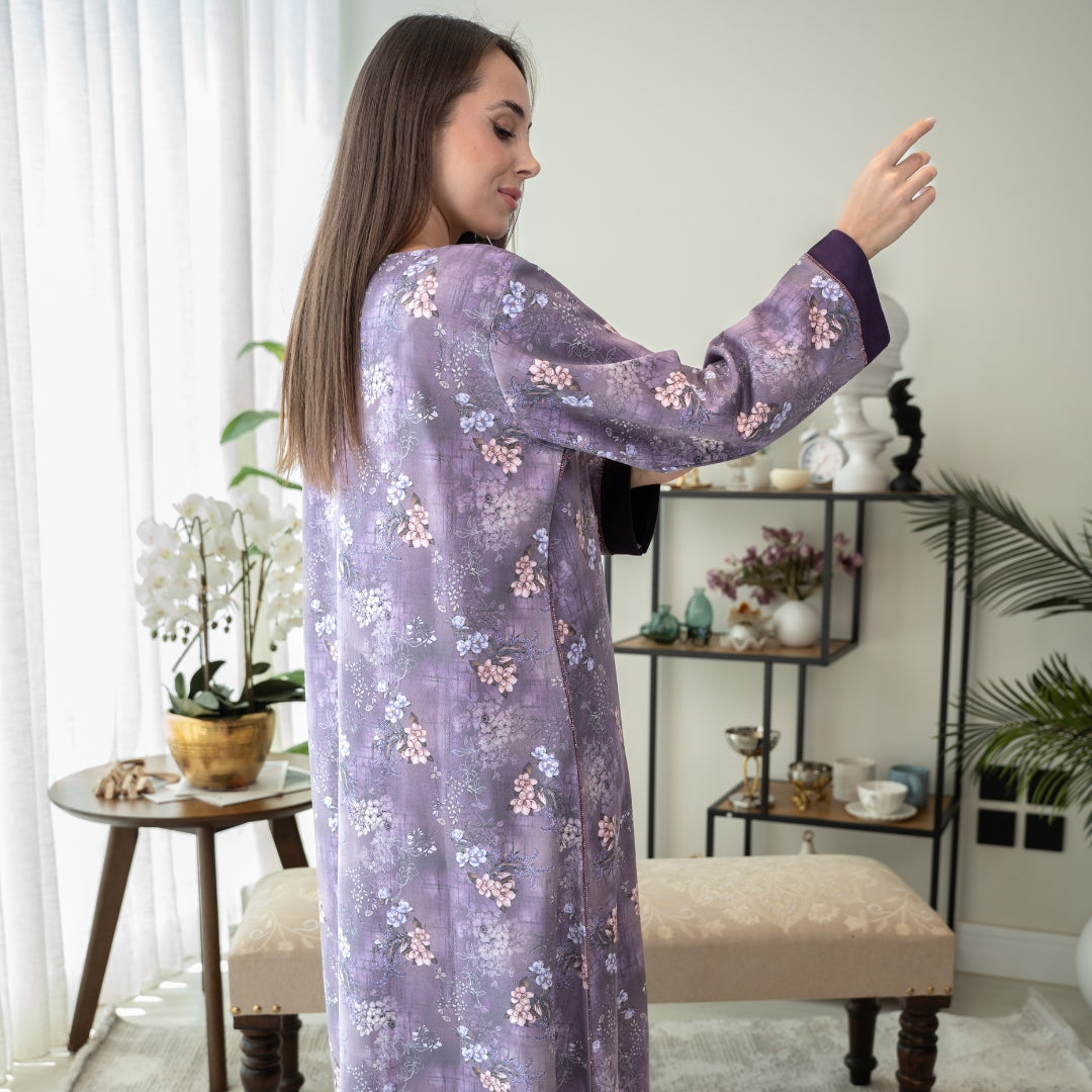 Elegant winter jalabiya with a distinctive modern design - 4552