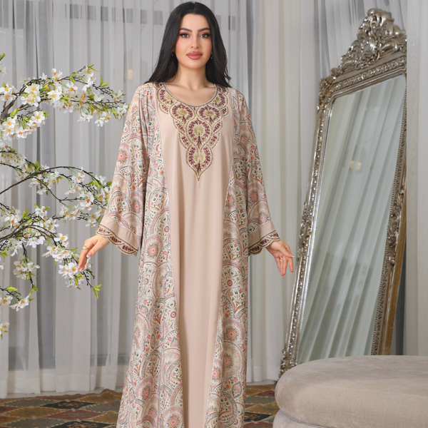 BintAlBilad Saudi Summer Jalabiya For Women New Collection Luxury Designs - 4350