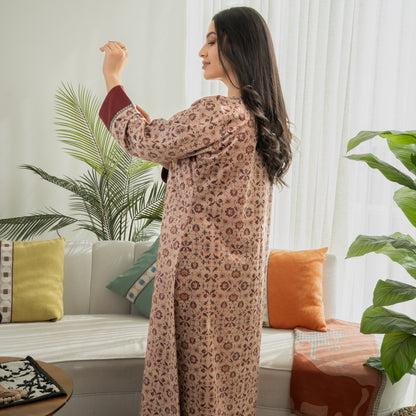 Elegant winter jalabiya with a distinctive modern design - 4598