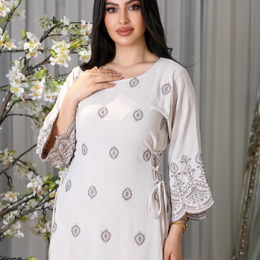 BintAlBilad Saudi Summer Jalabiya For Women New Collection Luxury Designs - 4370