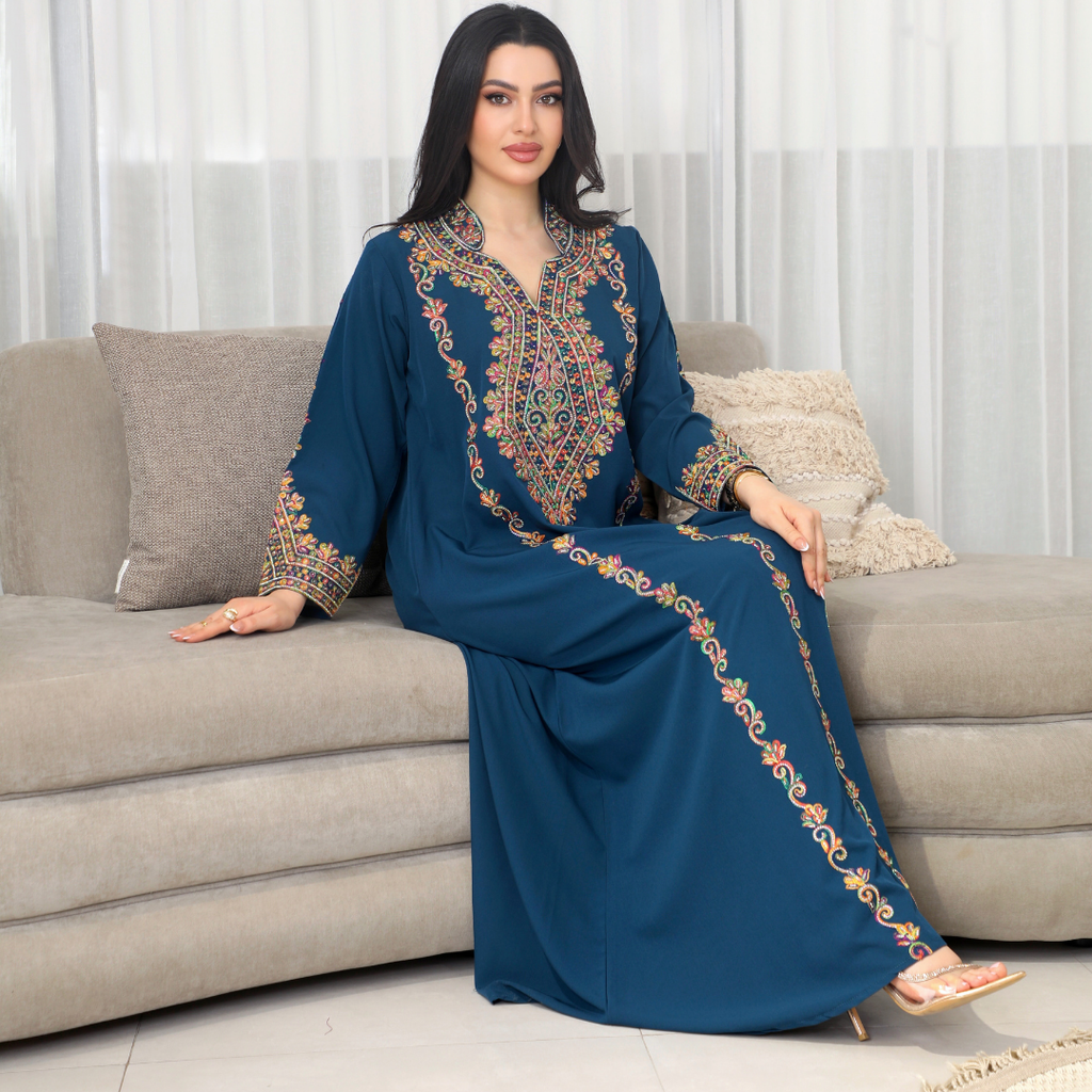 BintAlBilad Saudi Summer Jalabiya For Women New Collection Luxury Designs - 4325