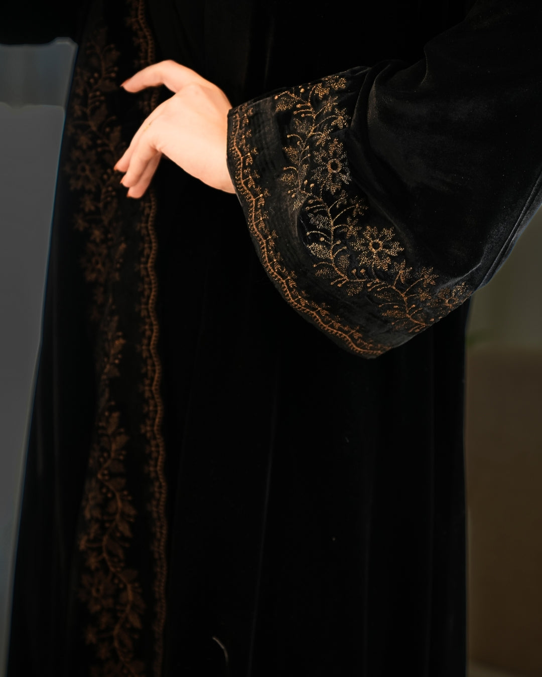 Winter Classic Abaya with Modern Cut – Timeless Modest Style By Bint Al Bilad - AB011