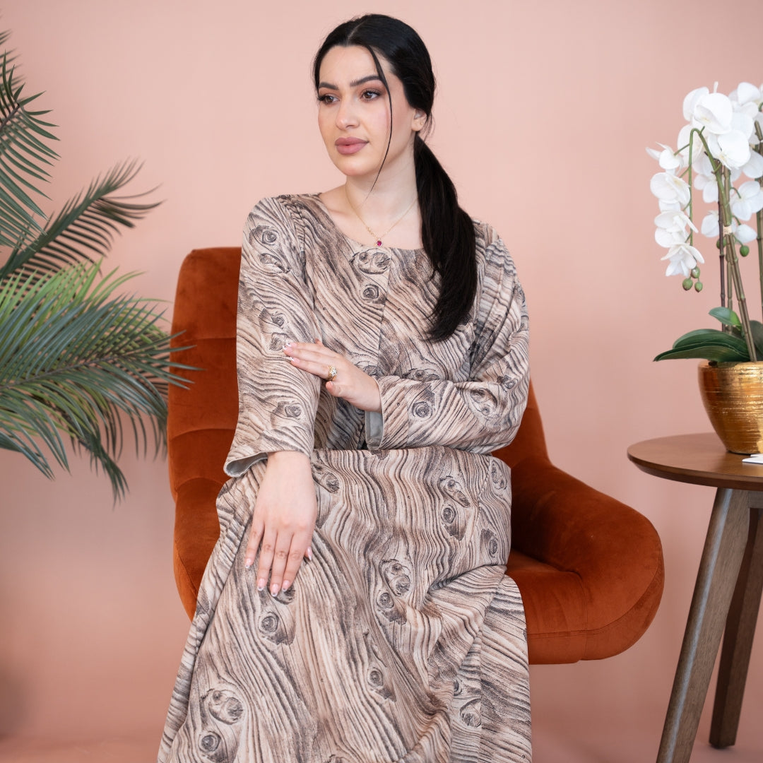 Elegant winter jalabiya with a distinctive modern design - 4573