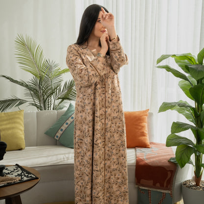 Elegant winter jalabiya with a distinctive modern design - 4600