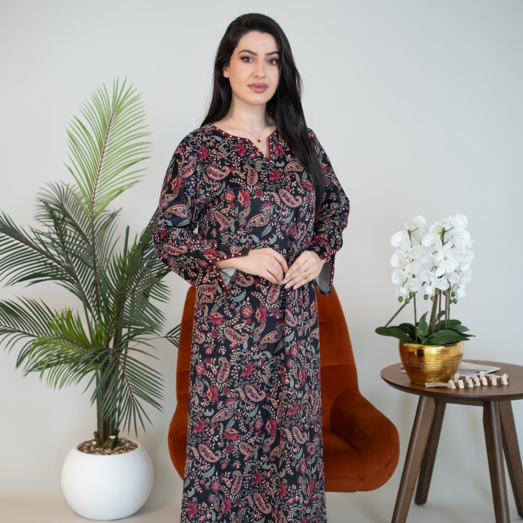 Elegant winter jalabiya with a distinctive modern design - DB4574