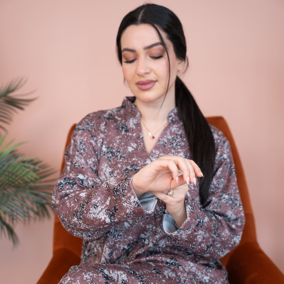 Elegant winter jalabiya with a distinctive modern design - DB227