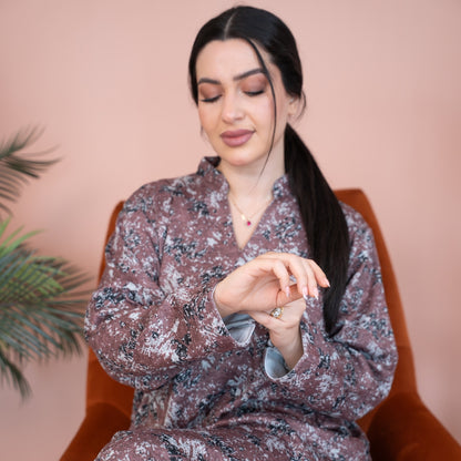 Elegant winter jalabiya with a distinctive modern design - DB227