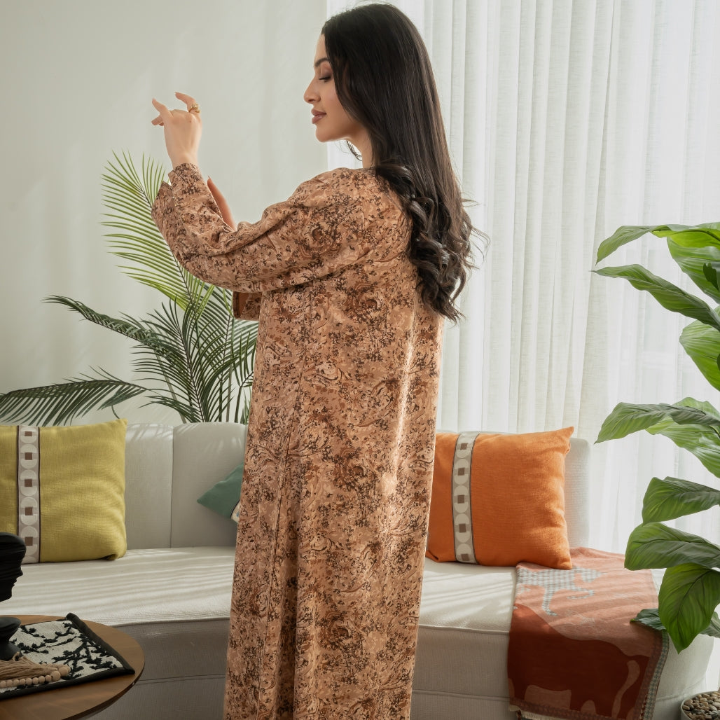 Elegant winter jalabiya with a distinctive modern design - 4591