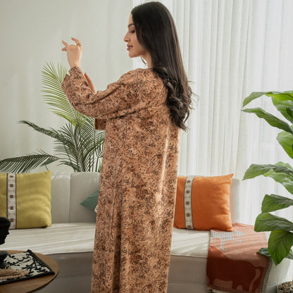 Elegant winter jalabiya with a distinctive modern design - 4591