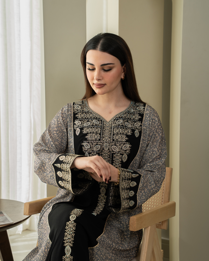 ZR742 - جلابية ذوق راقٍ بإطلالة محتشمة