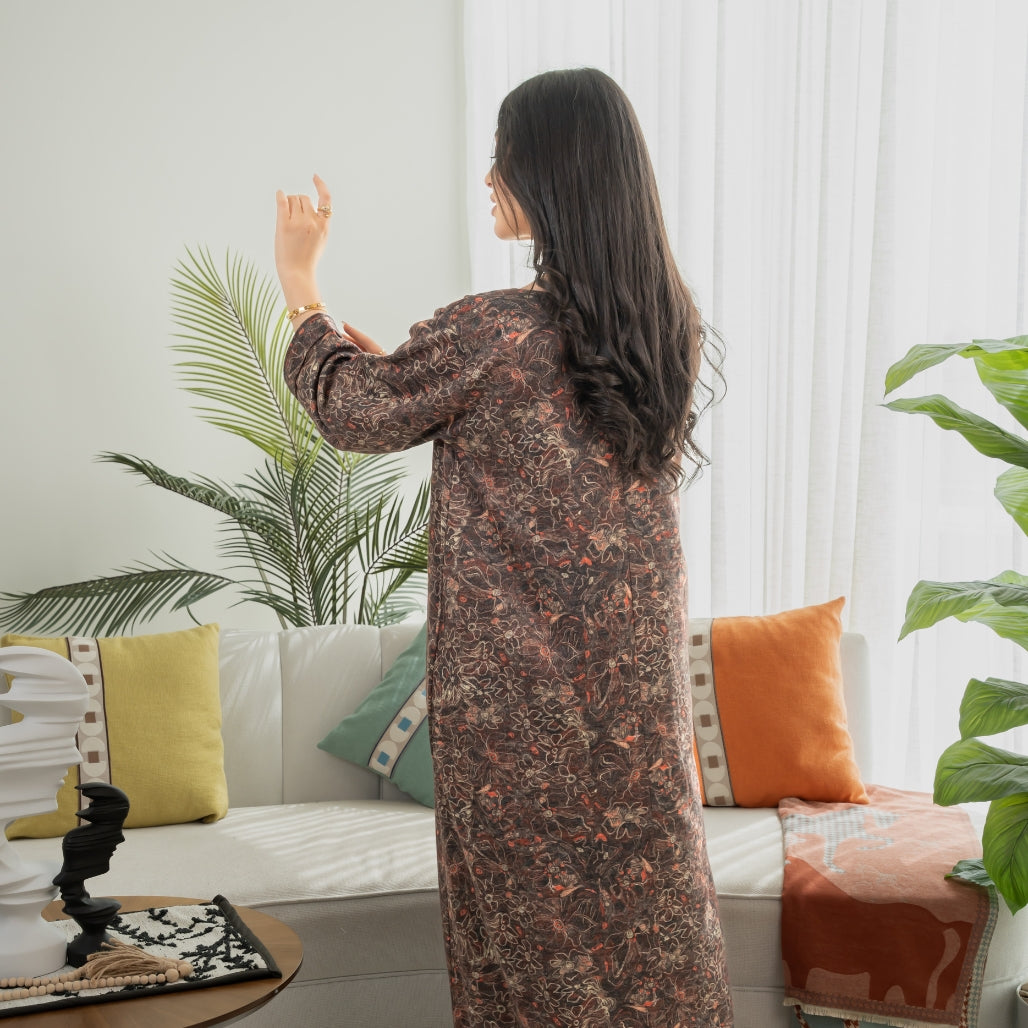 Elegant winter jalabiya with a distinctive modern design - DB238