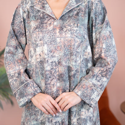 Elegant winter jalabiya with a distinctive modern design - 4550