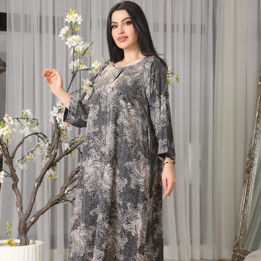 BintAlBilad Saudi Summer Jalabiya For Women New Collection Luxury Designs - 4392