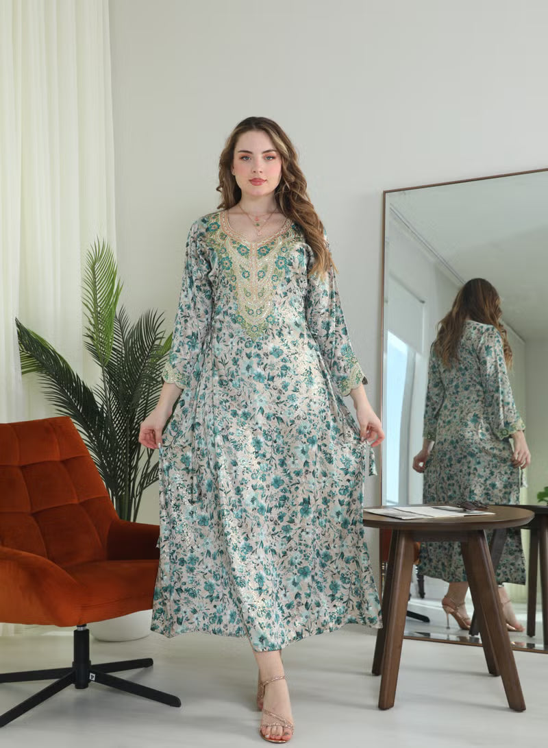 BintAlBilad Saudi Summer Jalabiya For Women New Collection Luxury Designs - ZR531
