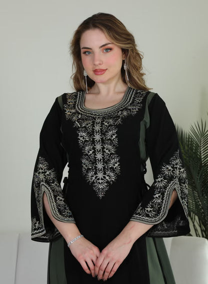 BintAlBilad Saudi Summer Jalabiya For Women New Collection Luxury Designs - 4092