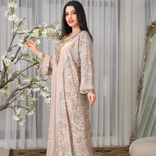 BintAlBilad Saudi Summer Jalabiya For Women New Collection Luxury Designs - 4350