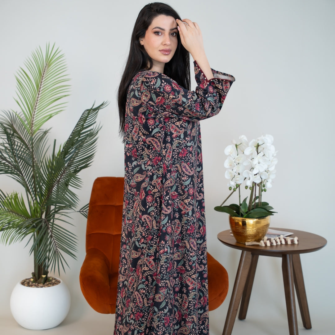 Elegant winter jalabiya with a distinctive modern design - DB4574