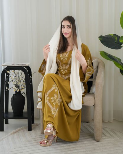 ZR733 - جلابية ذوق راقٍ بإطلالة محتشمة