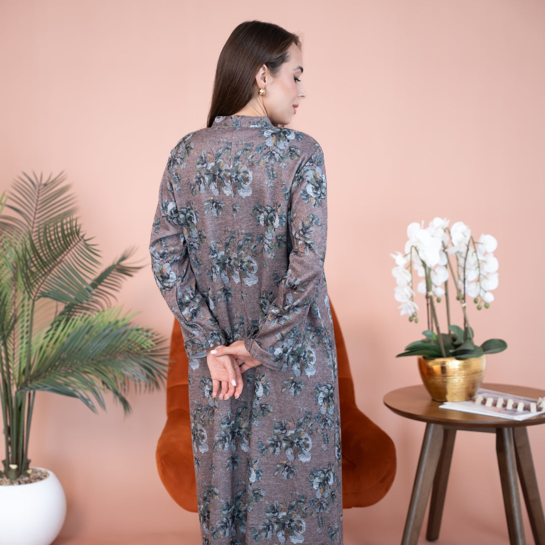 Elegant winter jalabiya with a distinctive modern design - DB222