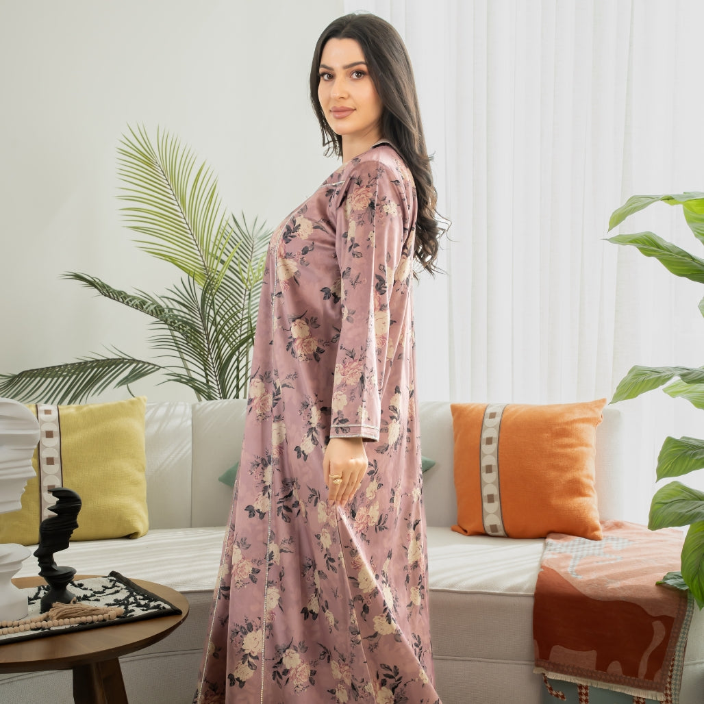 Elegant winter jalabiya with a distinctive modern design - 4597