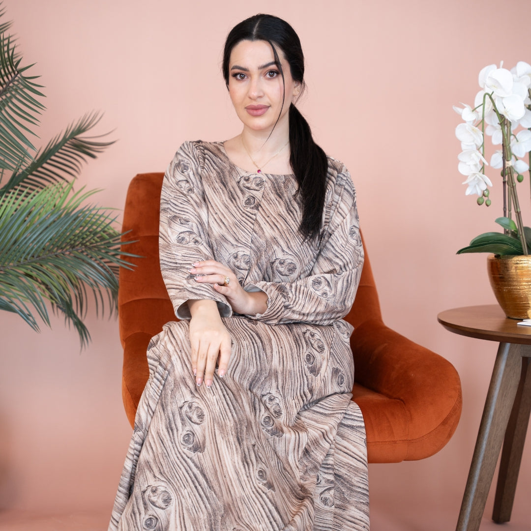 Elegant winter jalabiya with a distinctive modern design - 4573