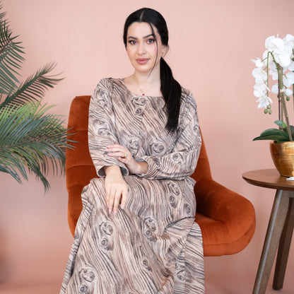 Elegant winter jalabiya with a distinctive modern design - 4573