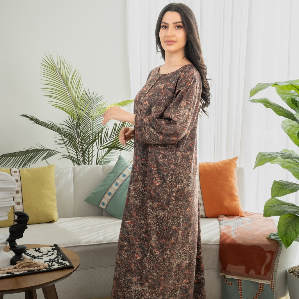 Elegant winter jalabiya with a distinctive modern design - DB238