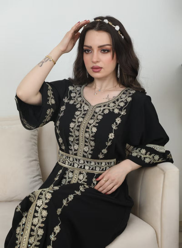 BintAlBilad Saudi Summer Jalabiya For Women New Collection Luxury Designs - 3938
