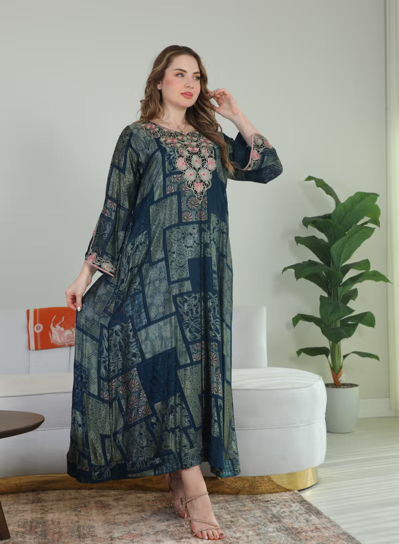 BintAlBilad Saudi Summer Jalabiya For Women New Collection Luxury Designs - ZR415