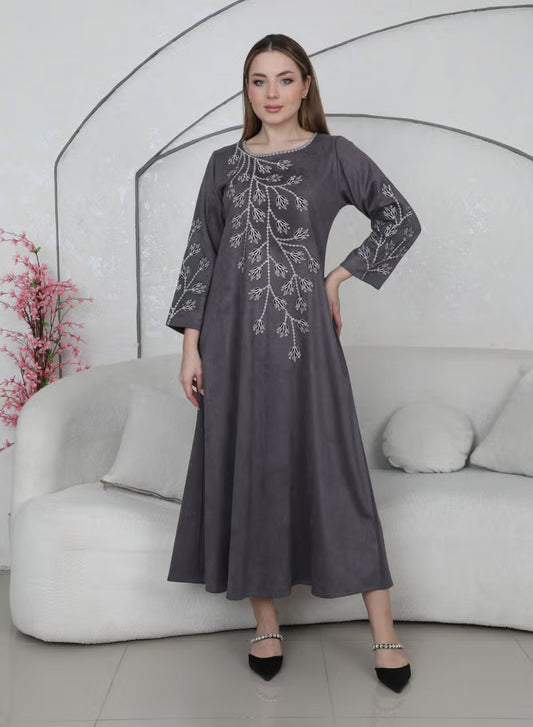 BintAlBilad Saudi Winter Jalabiya For Women Premium Collection Luxury Designs - ZR481
