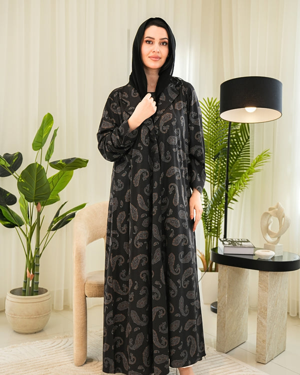 Winter Classic Abaya with Modern Cut – Timeless Modest Style By Bint Al Bilad - AB012