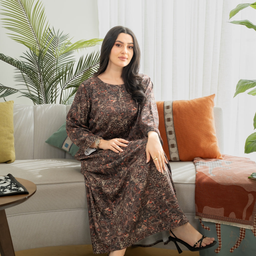 Elegant winter jalabiya with a distinctive modern design - DB238