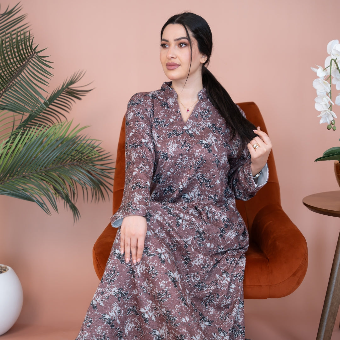 Elegant winter jalabiya with a distinctive modern design - DB227