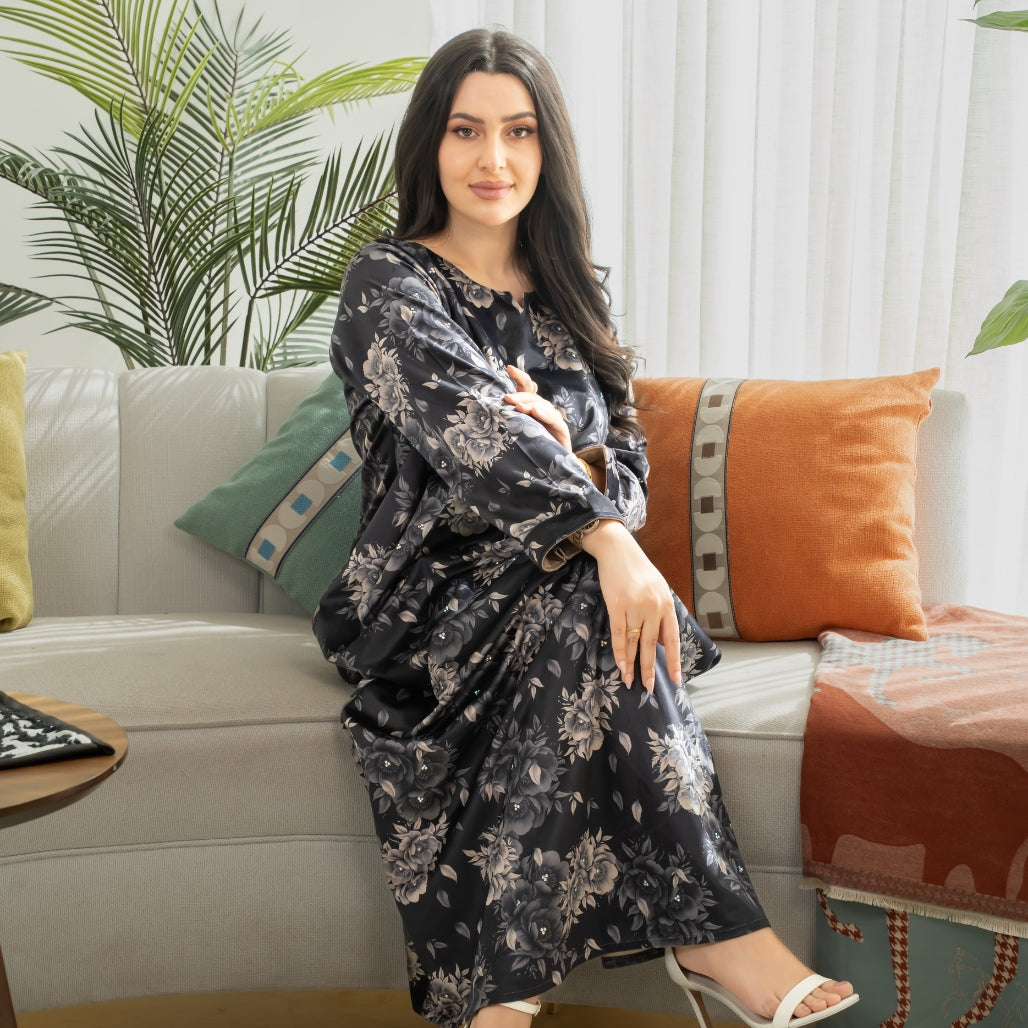 Elegant winter jalabiya with a distinctive modern design - 4594