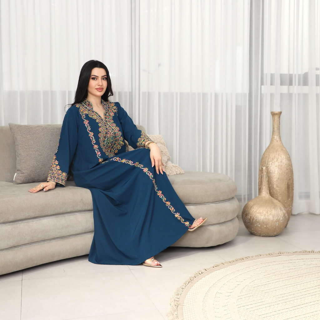 BintAlBilad Saudi Summer Jalabiya For Women New Collection Luxury Designs - 4325