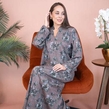 Elegant winter jalabiya with a distinctive modern design - DB222