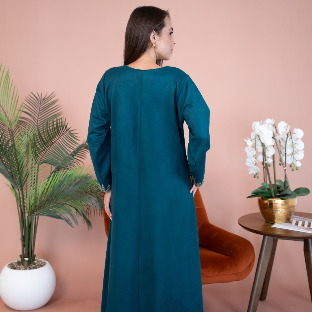 Elegant winter jalabiya with a distinctive modern design - 4551