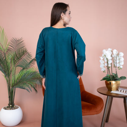 Elegant winter jalabiya with a distinctive modern design - 4551