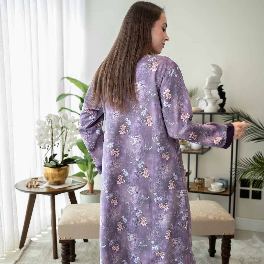 Elegant winter jalabiya with a distinctive modern design - 4552