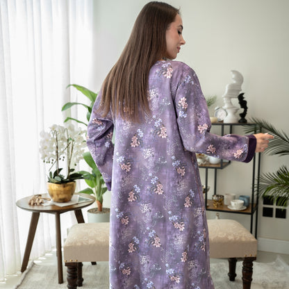 Elegant winter jalabiya with a distinctive modern design - 4552