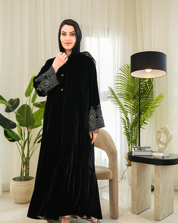 Winter Classic Abaya with Modern Cut – Timeless Modest Style By Bint Al Bilad - AB009