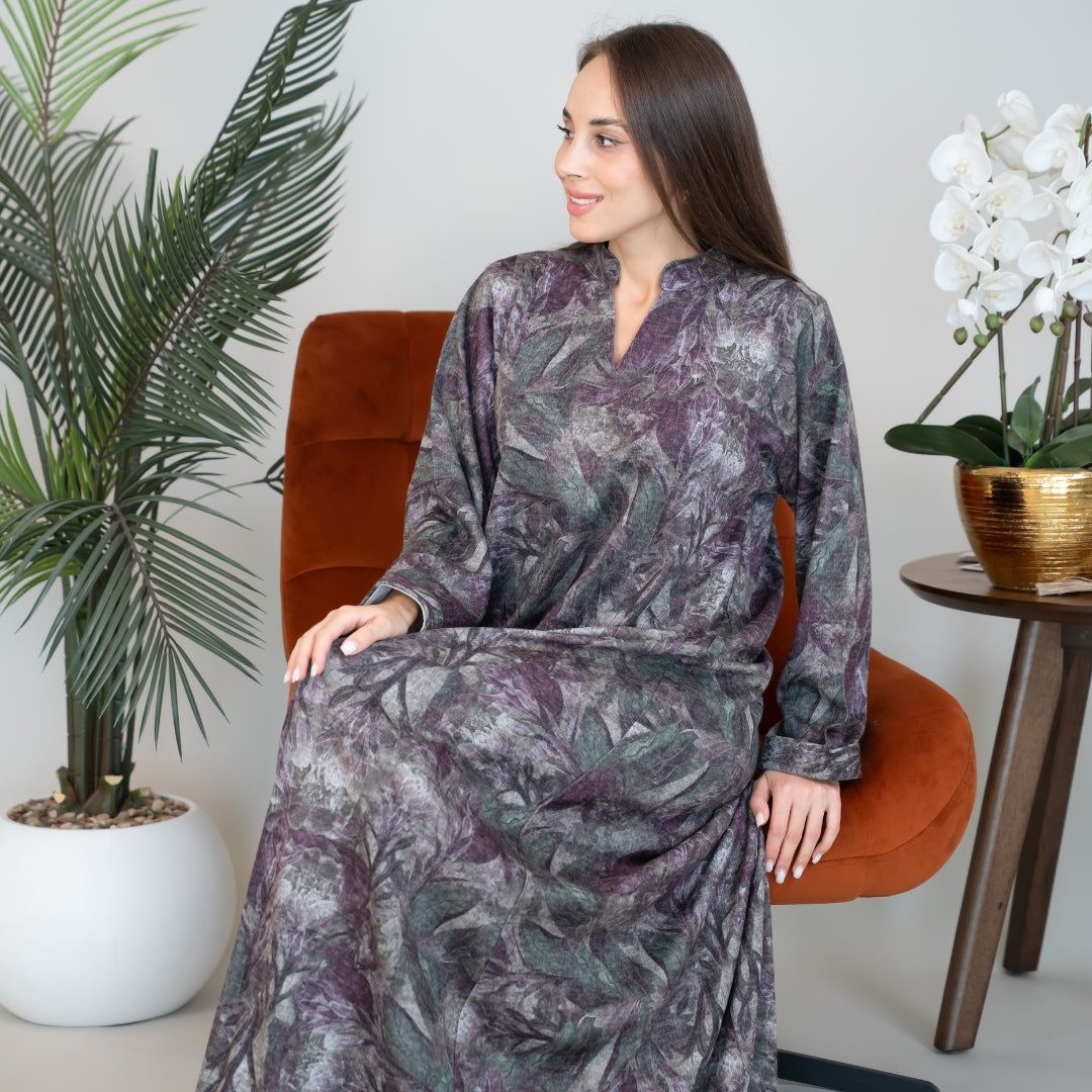 Elegant winter jalabiya with a distinctive modern design - DB226