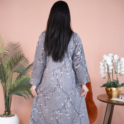 Elegant winter jalabiya with a distinctive modern design - 4572