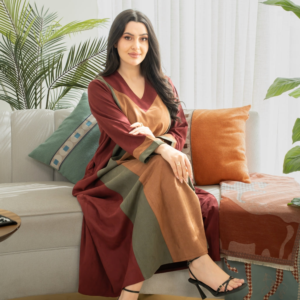 Elegant winter jalabiya with a distinctive modern design - 4602